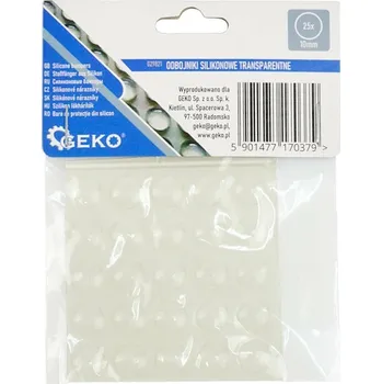 Podložka pod nábytek Geko G29821 Transparentní silikonové kulaté podložky 10mm 25 ks