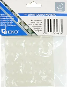 Podložka pod nábytek Geko G29821 Transparentní silikonové kulaté podložky 10mm 25 ks