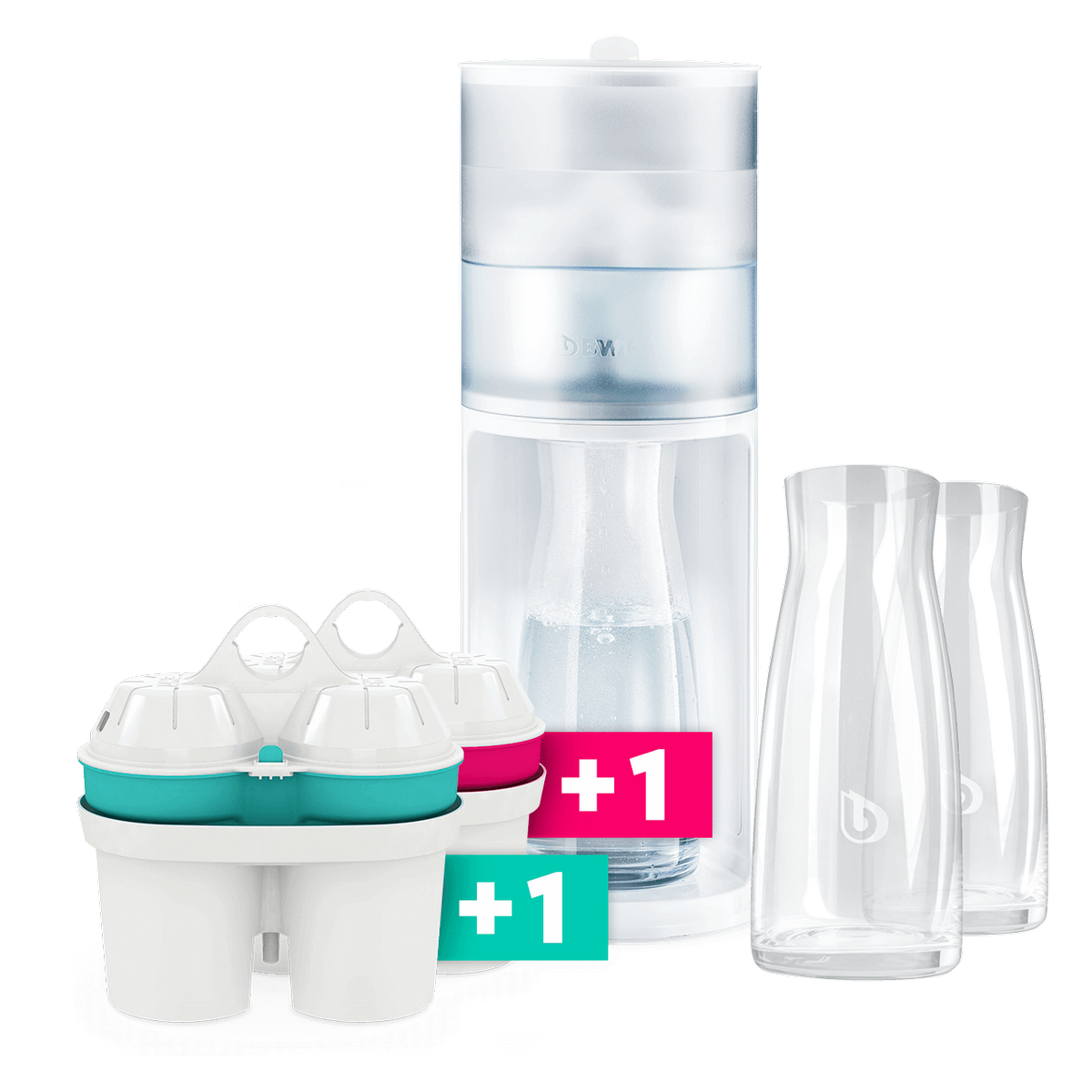 foto Filtrační konvice BWT Aqualizer Station 1 l bílá