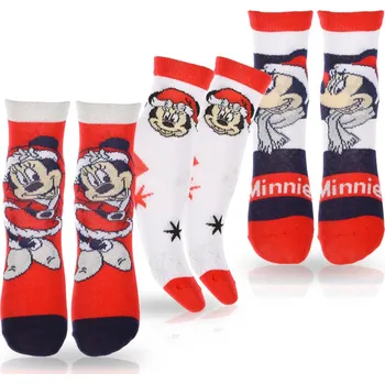 Dívčí ponožky s vánočním motivem DISNEY MINNIE pack 2 Velikost: 23-26