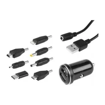 Univerzální nabíječka 2xUSB + kabel + 7x konektor 18610