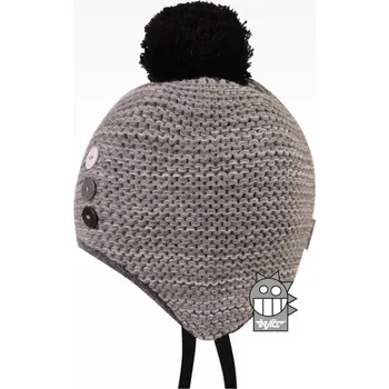 Pokrývka hlavy DRÁČE Čepice Bambi 10 šedá vázací s krytím uší velikost čepic: 50-52cm (2-4 roky, RDX vel. 4)