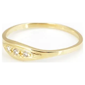 Prsten Dámský zlatý prsten se zirkony PR0566F + DÁREK ZDARMA