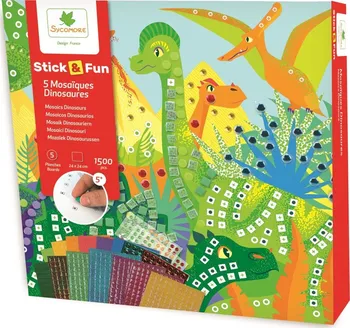 Mozaiková sada Sycomore Stick&Fun Mozaika Dinosauři 5 ks