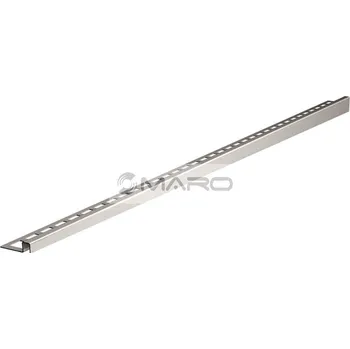Stavebniny ACO Showerstep Lišta nerezová pro spádovou podlahu 10/ 990 mm, levá, elektrolyticky leštěná, 9010.72.56
