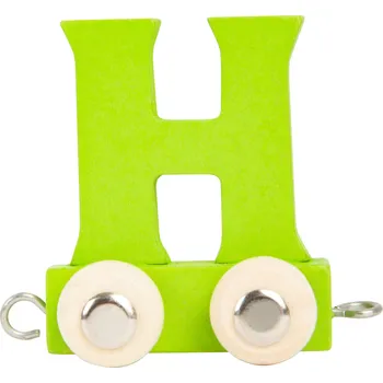 Vláček a vláčkodráha small foot Dřevěný vláček barevná abeceda písmeno H