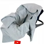 Zavinovací deka do autosedačky šedá/maroko