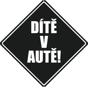 Samolepicí dekorace na vozidlo Samolepka Dítě v autě!
