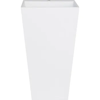 Umyvadlo Besco Volně stojící umyvadlo z litého mramoru Vera Matt UM VS-OPB 50x42x85 cm, s otvorem pro baterii