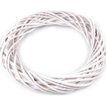 Proutěný věnec Ø30 cm, barva 1 bílá