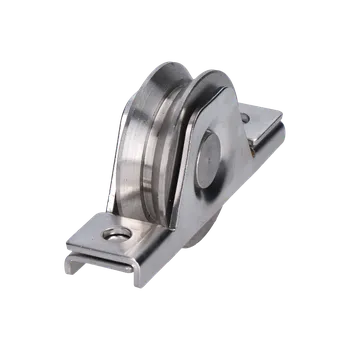 Pojezdové kolečko Nerezové pojezdové kolečko ø58mm s podpěrou a V drážkou pro kolejnicové brány