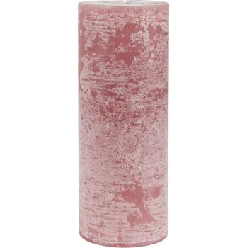 Svíčka Hitra Svíčka rustikální růžová 14 cm