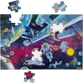 Puzzle Vesmírné puzzle svítící ve tmě 91,4 x 61 cm 48 dílků