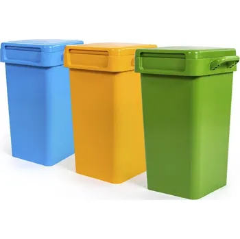 Popelnice Koš odpadkový odolný 70l Napo - žlutý