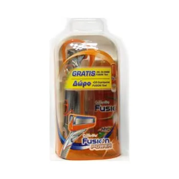 Péče o vousy GILLETTE FUSION POWER Strojek+1 břit+75ml gel