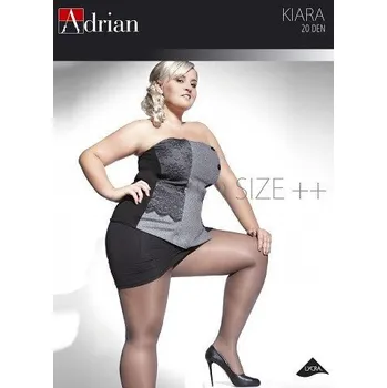 Dámské punčochy Adrian Kiara Size++ 20 DEN nero/černé, 6XL