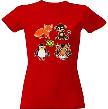 Dámské tričko Tričko s potiskem Zvířátka ze Zoo dámské