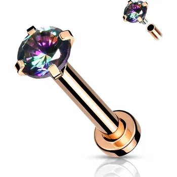 Piercing Šperky4U Piercing do brady / cartilage / tragus 1,2 x 8 mm - LB1043VM-12082