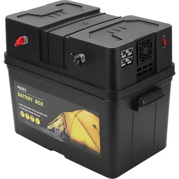 Box BCH Battery pro akumulátor se zásuvkami 3x12V a USB 5V/2,1+1A pro baterii 100Ah, PB003 (Bateriový přenosný BOX)