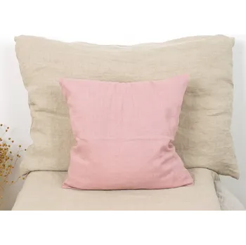 Povlak na dekorativní polštářek Snový svět Starorůžový lněný povlak na polštář se zipem Rozměr polštáře: Polštář 50x70 cm
