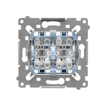vypínač SIMON SW7/2M Přepínač křížový 2 násobný (přístroj), řazení 7+7, 10 A / 250 V~, bezšroubové svorky bí