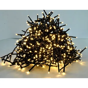 Vánoční dekorace Vánoční řetěz cluster světýlka 750 LED 12m venkovní - teplá bílá