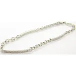 Klenoty Budín Mohutný dámský náramek z bílého zlata se zirkony 585/5,00gr 19cm HK7029 (Klenoty Budín Mohutný dámský náramek z bílého zlata se zirkony 585/5,00gr 19cm HK7029)