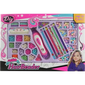 kreativní sada Zaplétač vlasů HairBeader s korálky 50 x 34 x 6 cm