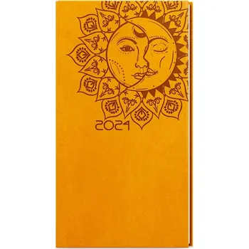 Diář Týdenní diář - Jakub - vivella s ražbou - kapesní - tyrkys - Louka