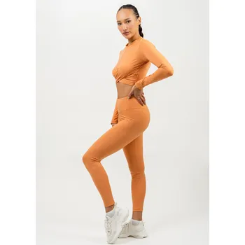 Dámské legíny NEBBIA Legíny s vysokým pasem ELEVATED oranžová XS