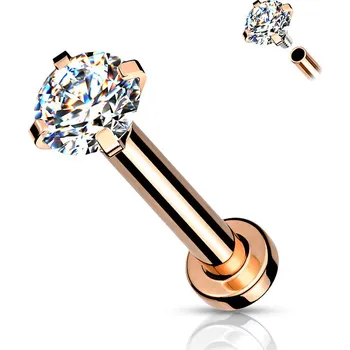 Piercing Šperky4U Piercing do brady / cartilage / tragus 1,2 x 8 mm - LB1043C-12083