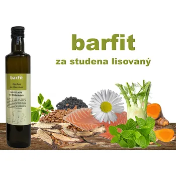 BARFIT za studena lisovaný olej - lososový+lněné sem.500ml