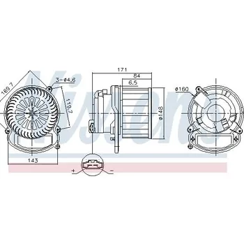 vnitřní ventilátor NISSENS 87635