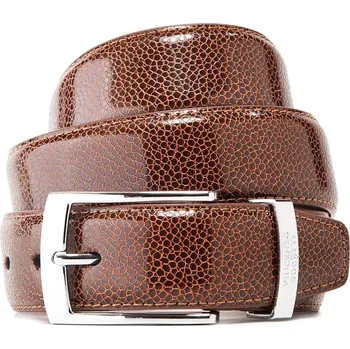 Opasek Vincenzo Boretti luxusní kožený pásek koňak- hadí vzor délka: 100cm