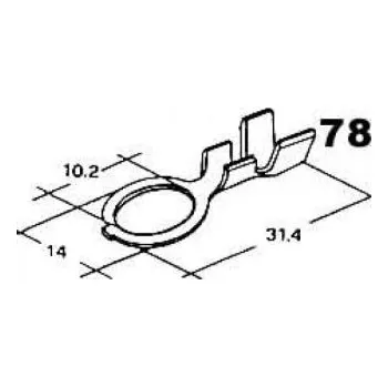 Očko kabelové 10,2mm drát 4-6mm 10022