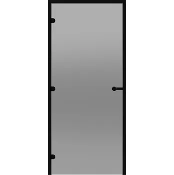 Dveře do parní sauny ALU HARVIA 9x21, šedé 890x2090 mm, černý rám