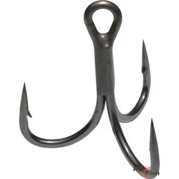Rybářský háček Trojháčky na přívlač s protihrotem Black Cat Treble Hook 5 ks