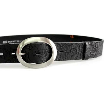 Opasek PENNY BELTS Dámský kožený opasek EXKLUZIV 118-V2-60 černý - 85 cm