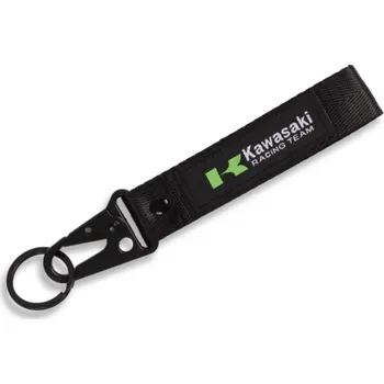 Textilní přívěsek na klíče "klíčenka" s karabinou KAWASAKI