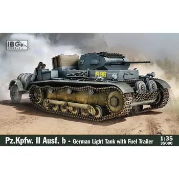 Plastikový model IBG 1/35 Pz.Kpfw. II Ausf. B with fuel trailer
