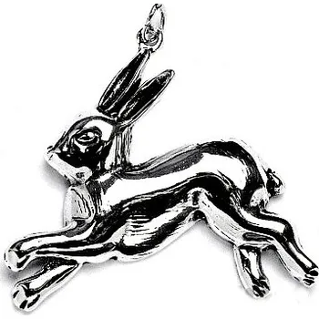 Přívěsek Stříbrný přívěsek zajíc - P967 (Stříbrný zajíc polní)
