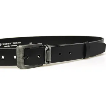 Opasek PENNY BELTS Kožený opasek 507-60 černý - 85 cm