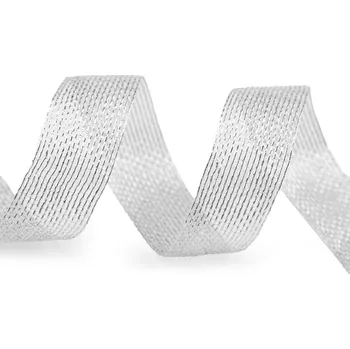 Stuha Dekorační stuha s lurexem šíře 20 mm síťovaná