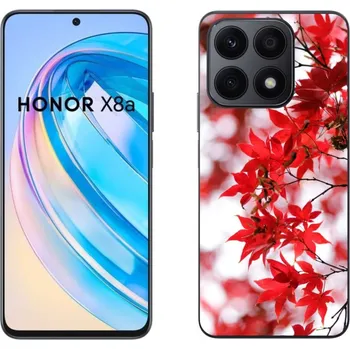 Pouzdro na mobilní telefon Gelový kryt mmCase na Honor X8a - červené listy