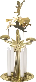 Vánoční svícen Orion Andělské zvonění zlaté 27 cm