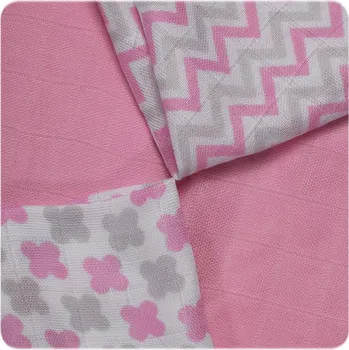 látková plena Bambusové ubrousky 9 ks 30x30 cm Kikko Scandinavian Mix Barva: Baby Pink
