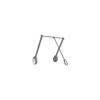 Nábytkové kování Vibo assa 500/750mm sklopná šatní tyč šedá