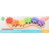 Hračka pro nejmenší Duhová housenka ozubená kolečka 35 x 12 x 4,5 cm