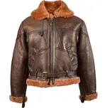 Bunda kožená Mil-Tec UK Bomber RAF s límcem - hnědá (Legendární pilotní bunda britského královského letectva RAF z druhé světové války)