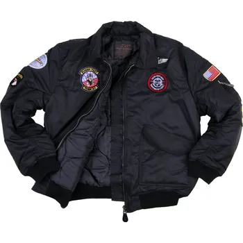 Chlapecká bunda Bunda Fostex CWU dětská s nášivkami - černá, XL